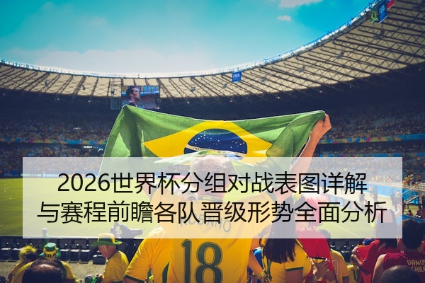 2026世界杯分组对战表图详解与赛程前瞻各队晋级形势全面分析