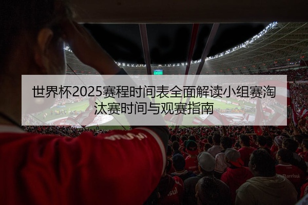 世界杯2025赛程时间表全面解读小组赛淘汰赛时间与观赛指南